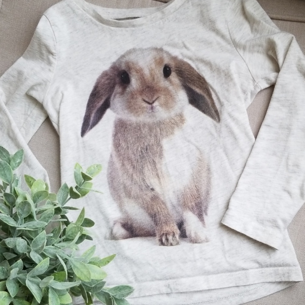 Bunny cute girls kids top